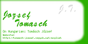 jozsef tomasch business card