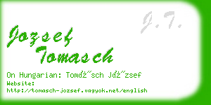 jozsef tomasch business card